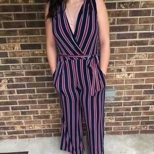 Deep v cut jumpsuit